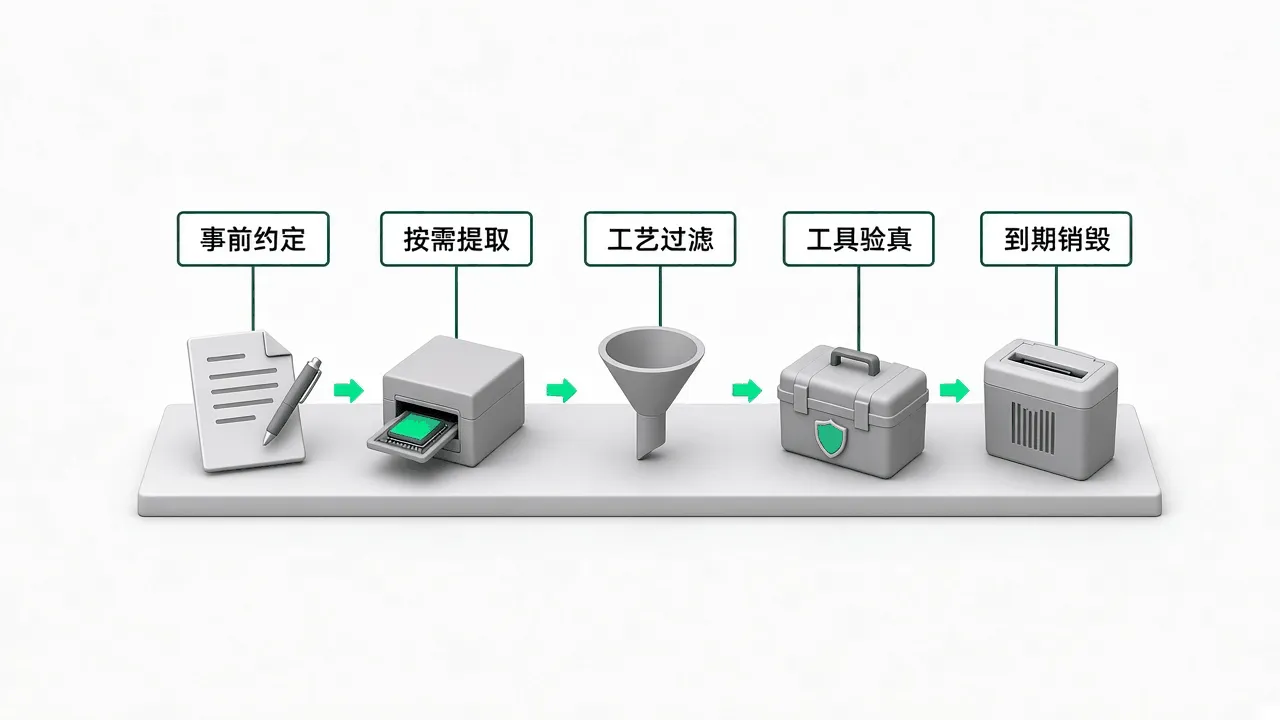 售后上门 AI 设备数据回传五步:事前约定、按需提取、工艺过滤、工具验真、到期销毁